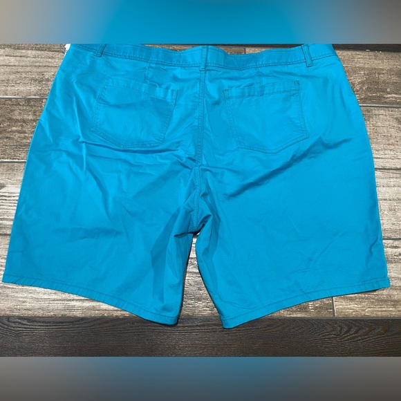 🩵LIZ CLAIBORNE Flexi-Fit Waistband Turquoise Cotton Shorts Plus Size 24W NWT🩵 - Picture 8 of 9